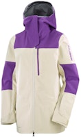 (Women) SALOMON Colorblock Zip Hoodie Shell Jacket - White. LC2161200 (Women) SALOMON Colorblock Zip Hoodie Shell Jacket - White. LC2161200