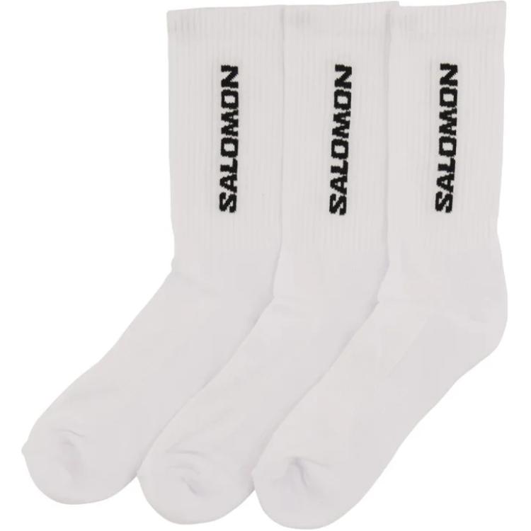 (Women) Salomon  Mid-Crew Socks 3-Pack White C20860