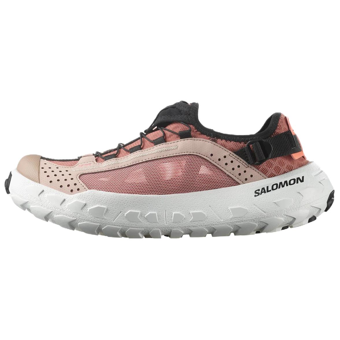 (Women) Salomon Amphibian Pink Slip-On Hiking Shoes - Comfortable & Non-Slip 479428
