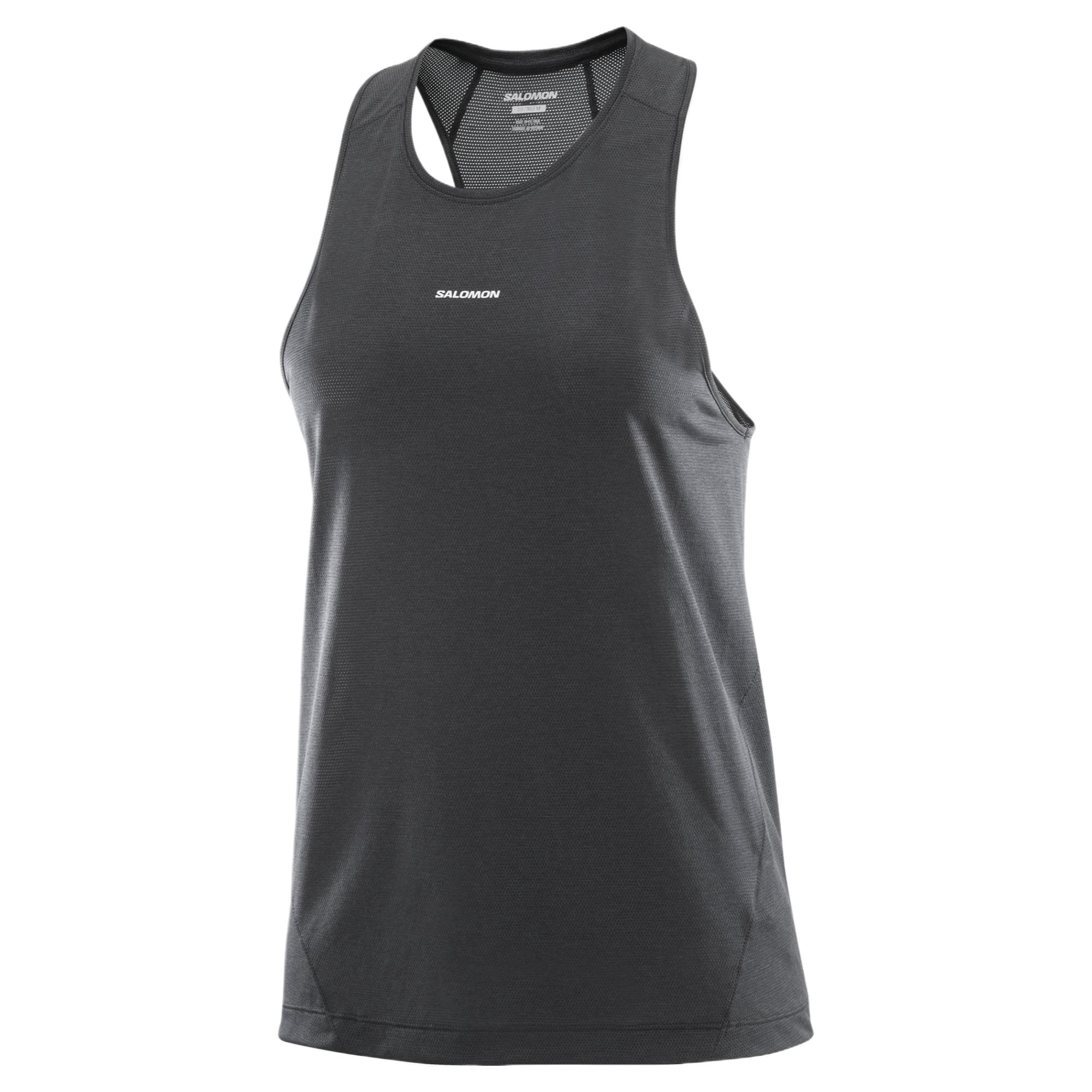 (Women) Salomon Black Round Neck Comfortable Casual Sports Tank Top. LC2425600