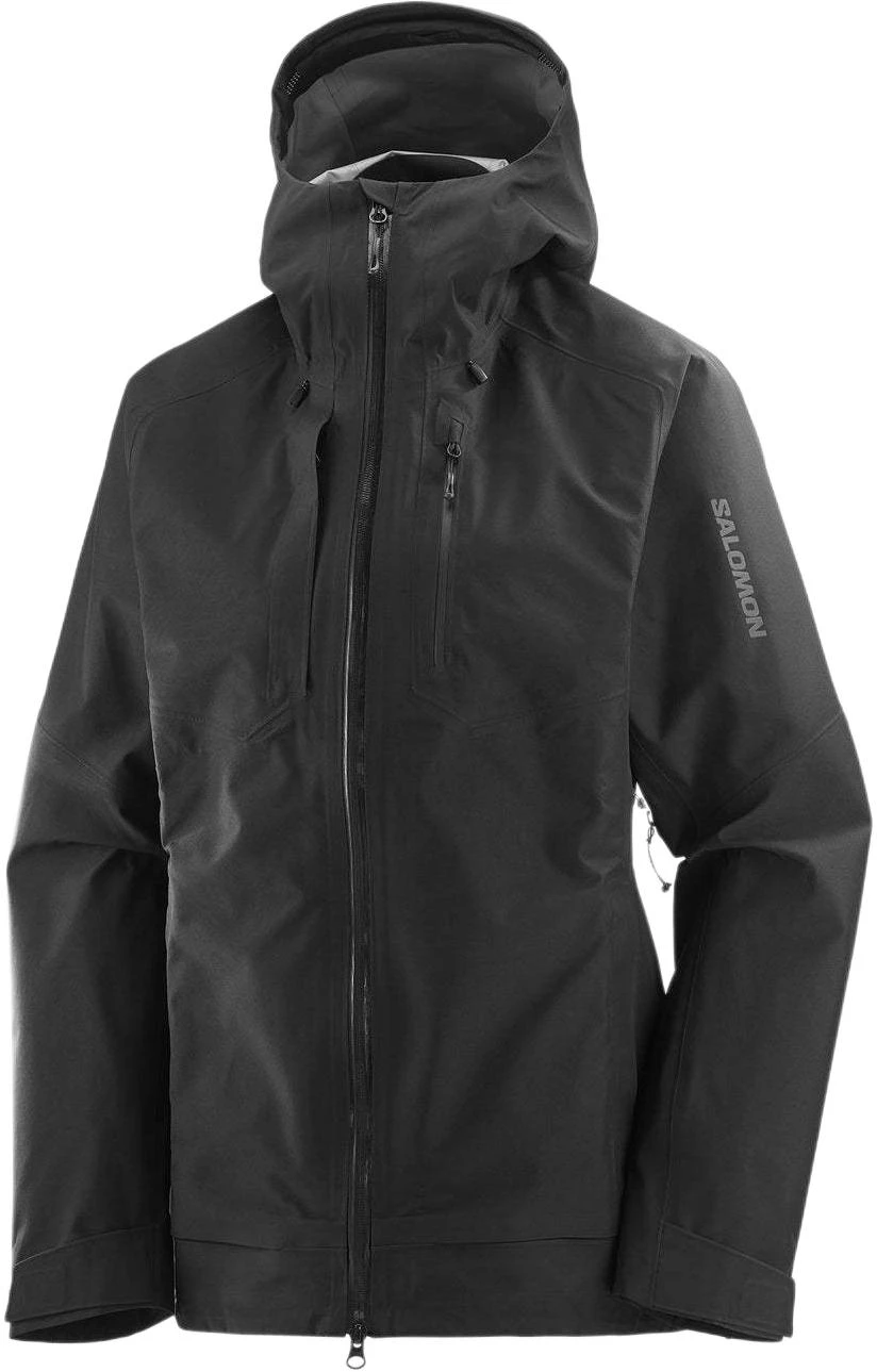women-salomon-black-solid-color-zip-up-hooded-jacket-lc-2214200