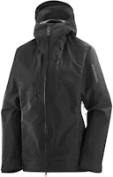 (Women) Salomon Black Solid Color Zip-Up Hooded Jacket LC2214200 (Women) Salomon Black Solid Color Zip-Up Hooded Jacket LC2214200