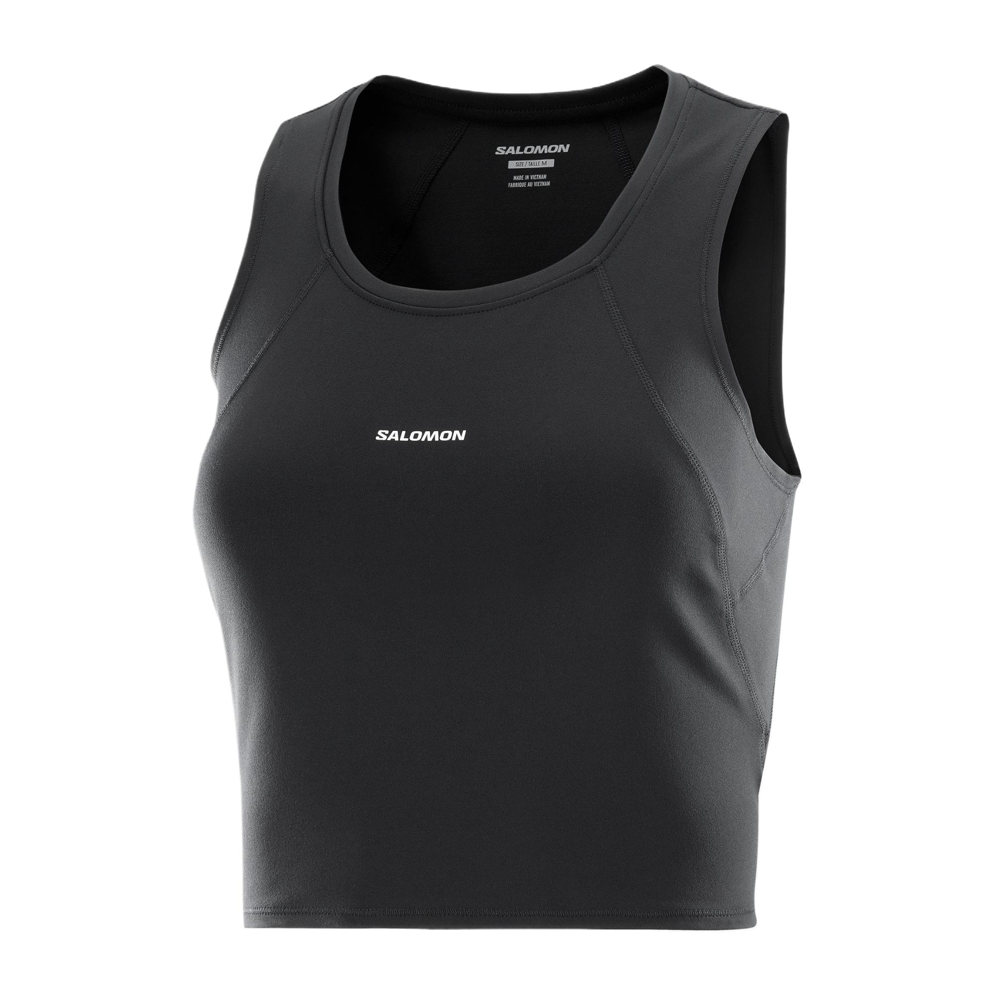 (Women) Salomon Black Sports Tank Top - Comfortable, Breathable, and Soft. LC2533300