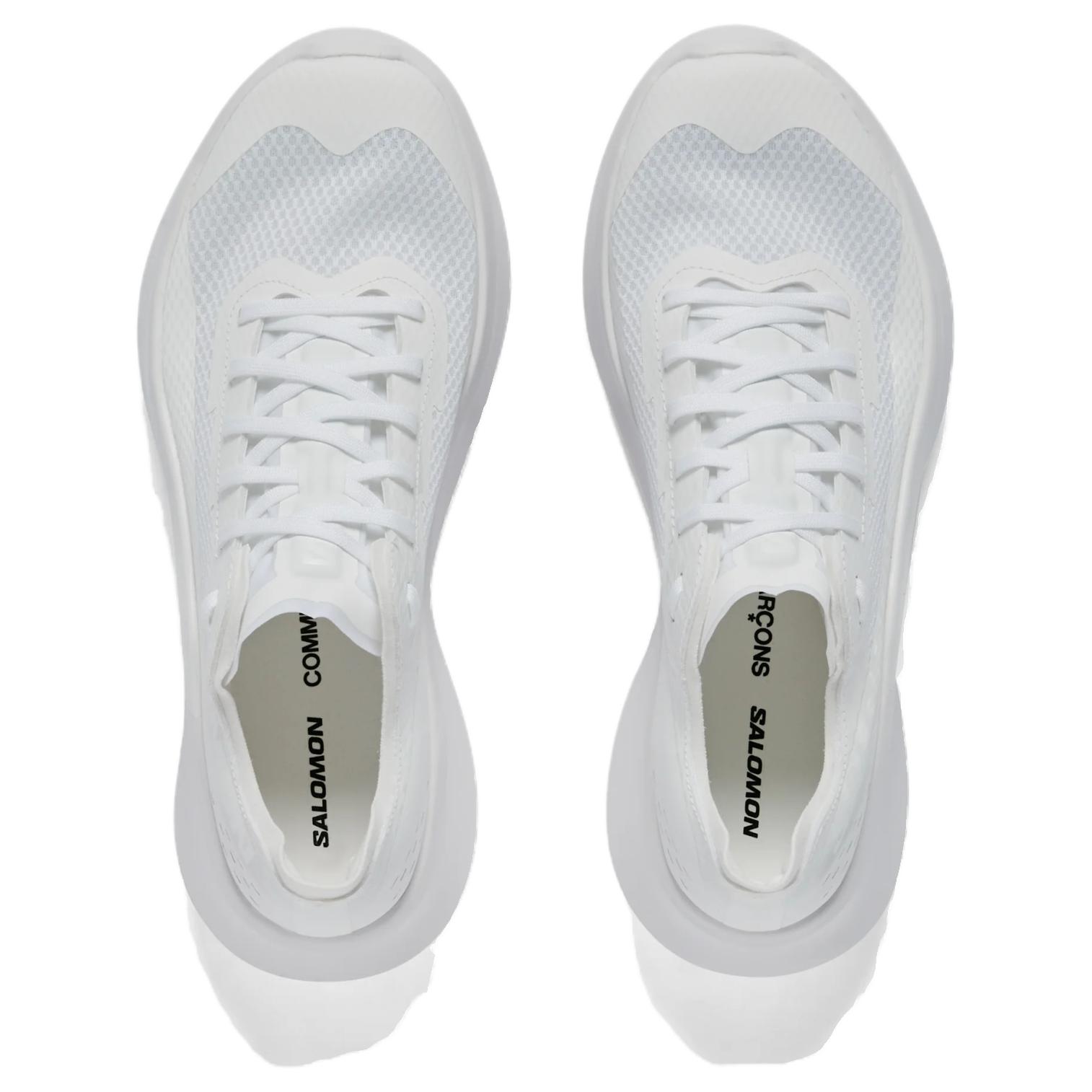 Shop COMME DES GARÇONS x SALOMON薩洛蒙 Phantasm 透氣柔軟 舒適百搭防滑耐磨 低筒 休閒跑步鞋 女款 白色