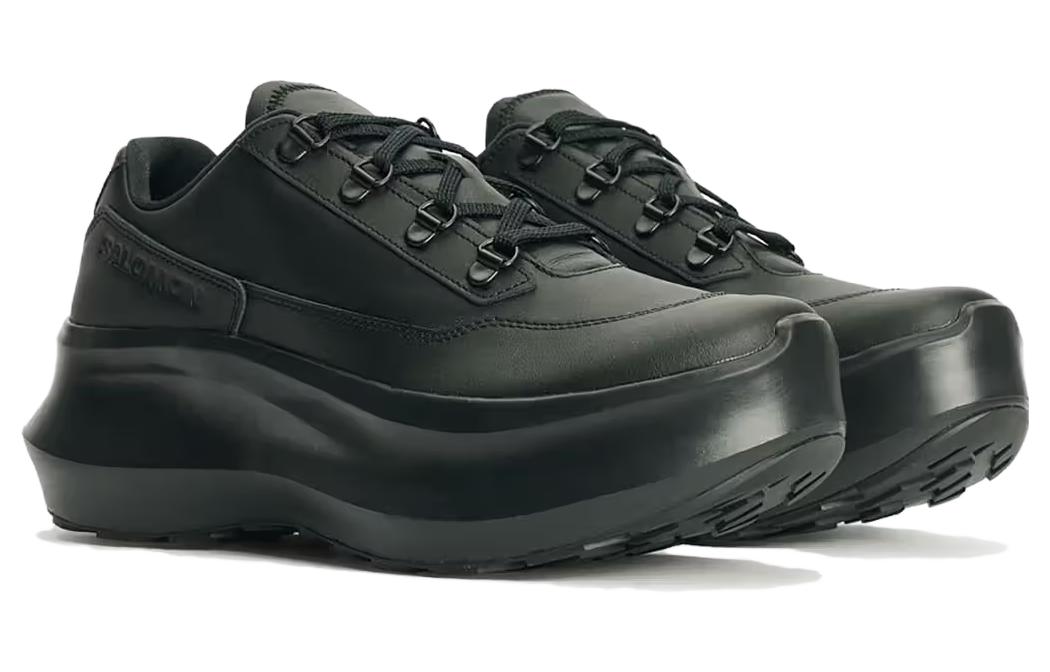 Order (W) Salomon COMME des GAR有皮革厚底鞋 '黑色' 473579