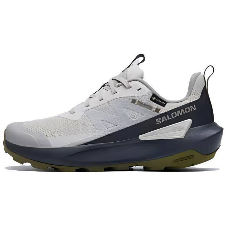 (Women) Salomon Elixir Activ GTX Hiking Shoes White/Grey/Black - Lightweight & Durable 476916