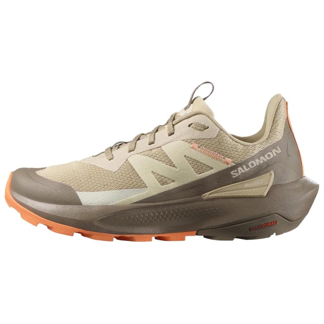 (Women) Salomon Elixir Activ Low-Top Hiking Shoes Yellow Brown Anti-Slip Durable L47457600