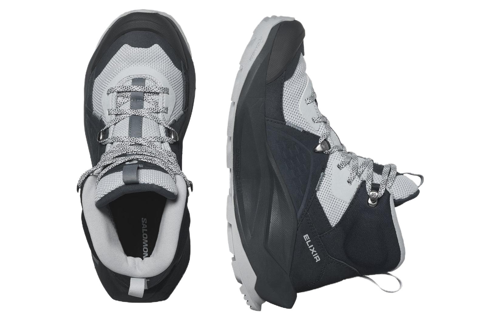 Lookbook SALOMON Elixir 運動舒適 防滑耐磨 高幫 戶外功能鞋 女款 灰色