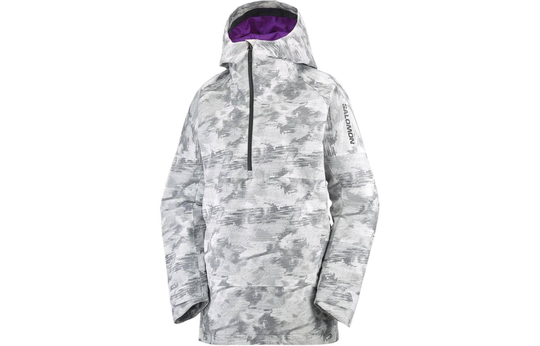 (Women) Salomon Full-Zip Hoodie Jacket Gray LC2145800