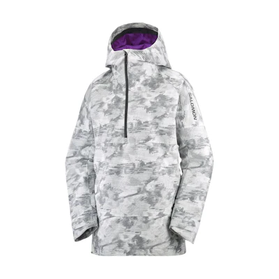 (Women) Salomon Full-Zip Hoodie Jacket Gray LC2145800