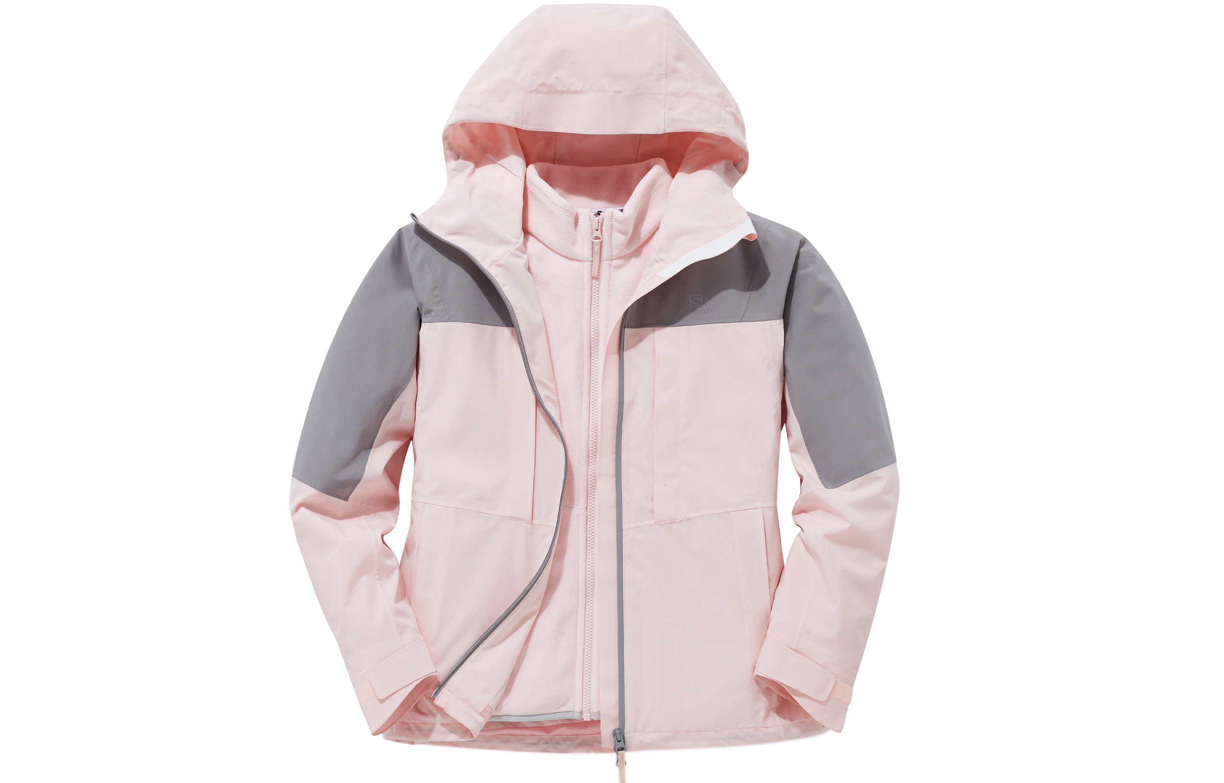(Women) Salomon Odsw 3-in-1 Down Jacket Floral Pink Winter Outdoor Coat C16999