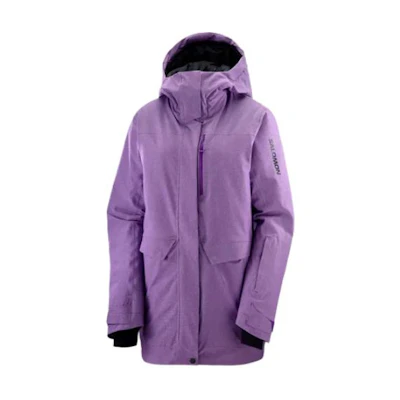 (Women) Salomon Purple Full-Zip Hooded Jacket LC2149200