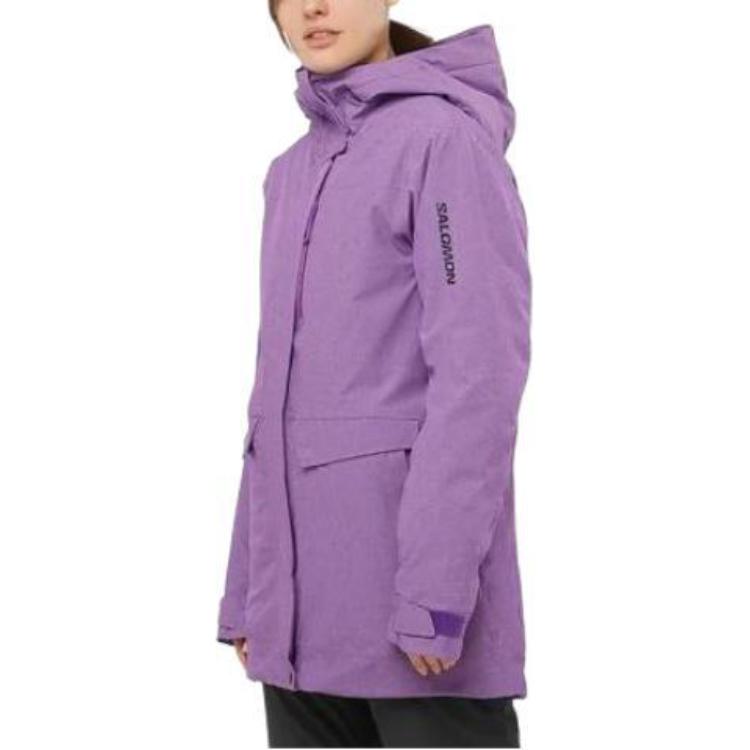 Shop (W) Salomon 紫色全拉鍊連帽外套 LC2149200