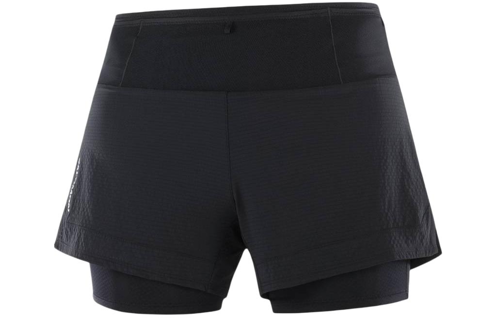 (Women) Salomon Sense Aero 2-in-1  Black Casual Fit Shorts with Print Design LC2037600