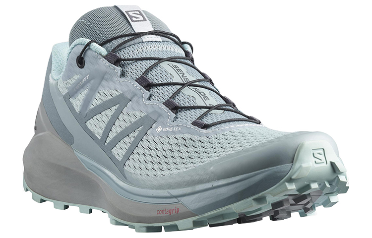 Lookbook SALOMON薩洛蒙 Sense Ride 4 Gore-Tex Invisible Fit 耐磨 低筒 跑步鞋 女款 淺藍