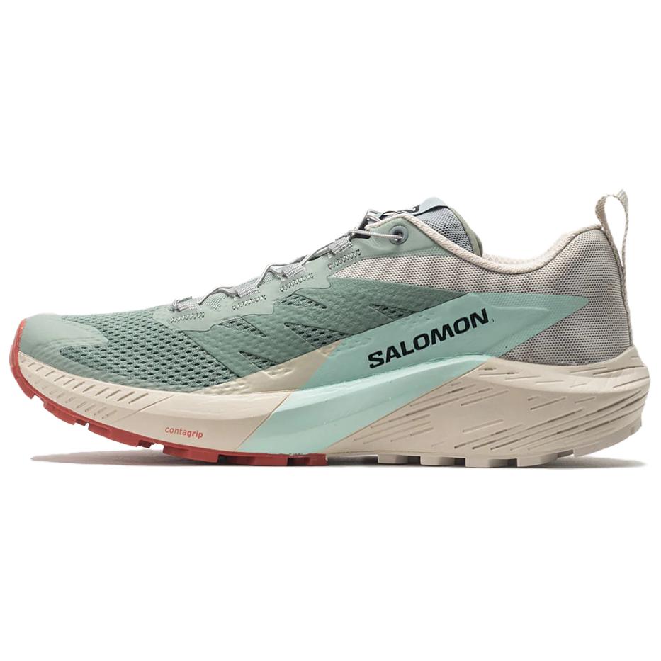 (Women) Salomon Sense Ride 5 Lightweight Trail Running Shoes Green White. L47212300