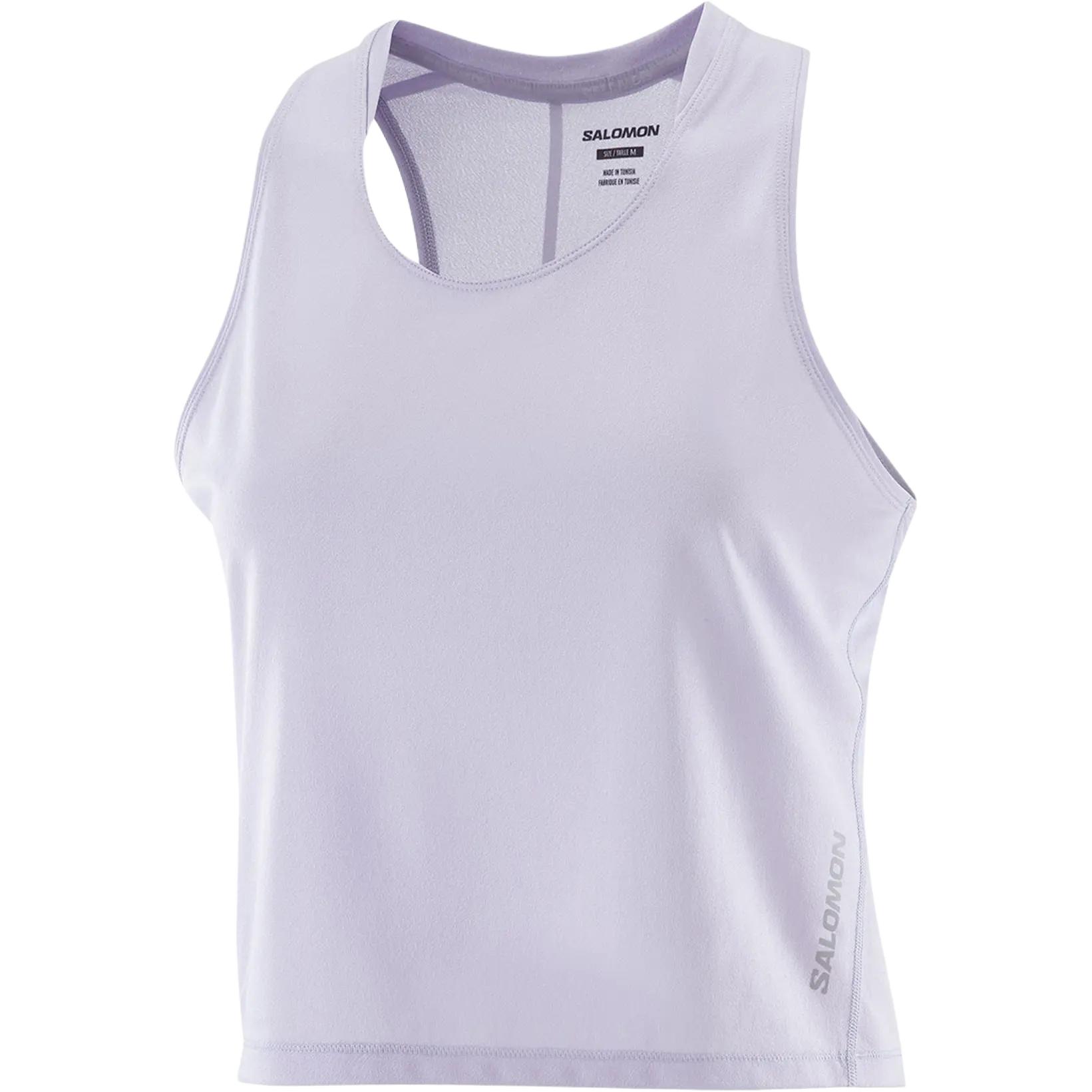 (Women) Salomon Sleeveless Sports Tank Top Light Purple LC2695700