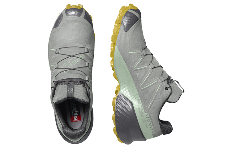 Shop (W) 萨洛蒙Speedcross 5 Gore-Tex“灰绿色” 416128