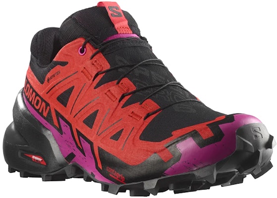 (W) Salomon Speedcross 6 GTX 'Negro Rojo Púrpura' 417438 Lookbook (W) Salomon Speedcross 6 GTX 'Negro Rojo Púrpura' 417438