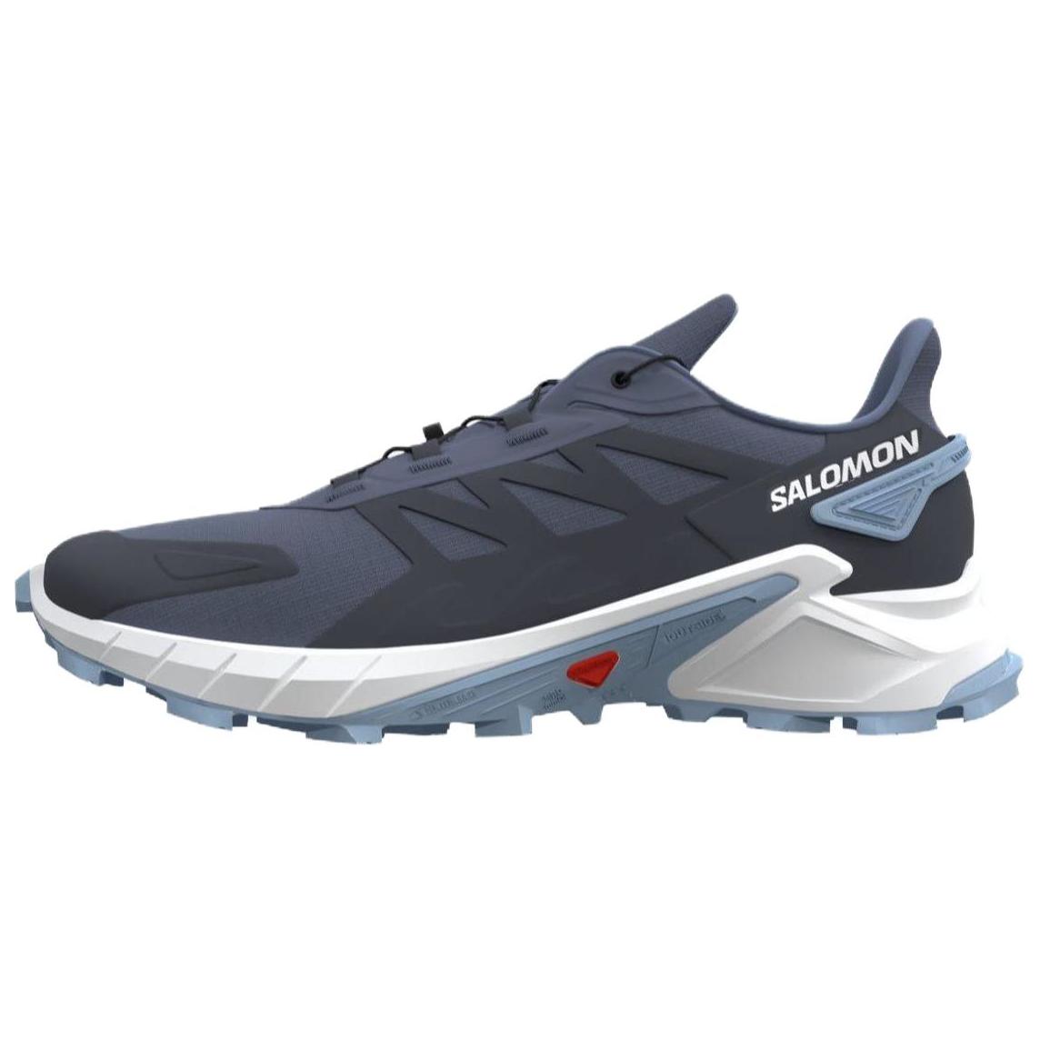 (Women) Salomon Supercross 4 Running Shoes Deep Blue - Comfort & Traction. 474617