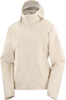 (Women) Salomon White Hoodie Zip Up Jacket with Logo Design LC2263300 (Women) Salomon White Hoodie Zip Up Jacket with Logo Design LC2263300