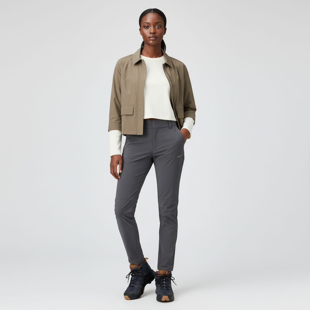 Lookbook (W) Salomon X ULTRA 4 MID GTX W 'Hitam Coklat' 412956