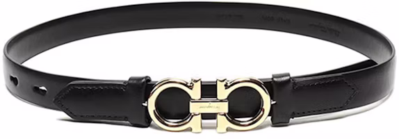 (Women) Salvatore Ferragamo Black Leather Buckle Belt 2cm 23B707-0715735 (Women) Salvatore Ferragamo Black Leather Buckle Belt 2cm 23B707-0715735