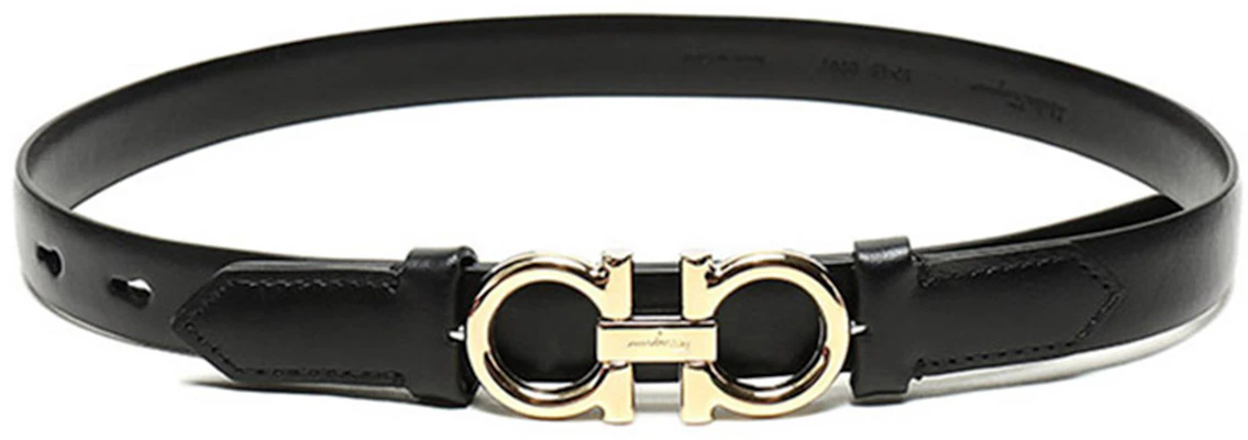 (W) Salvatore Ferragamo 黑色皮革扣環腰帶 2cm 23B707-0715735 Order (W) Salvatore Ferragamo 黑色皮革扣環腰帶 2cm 23B707-0715735