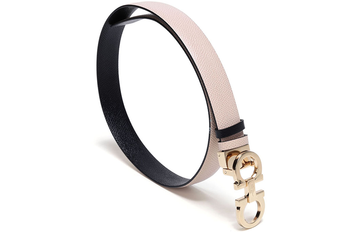 Lookbook (W) 萨尔瓦托·菲拉格慕可双面牛皮腰带象牙色/黑色 2.5厘米 23A565-0674559