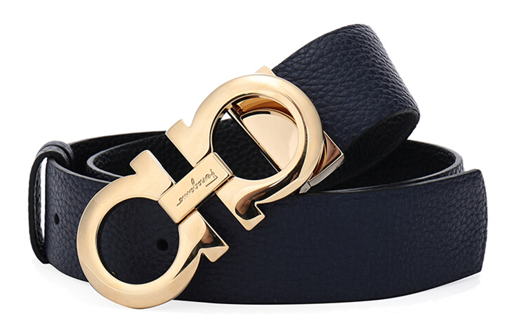 Lookbook (W) 萨尔瓦托·菲拉格慕双面皮带，海军蓝/黑色，3.5厘米 23A564-0673941