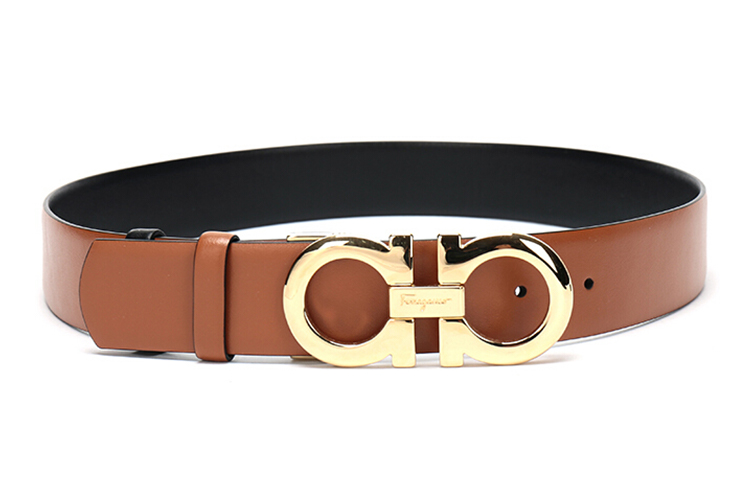 (Women) Salvatore Ferragamo Reversible Leather Belt Brown/Black 3.5cm 23A564-0674471 圖 3