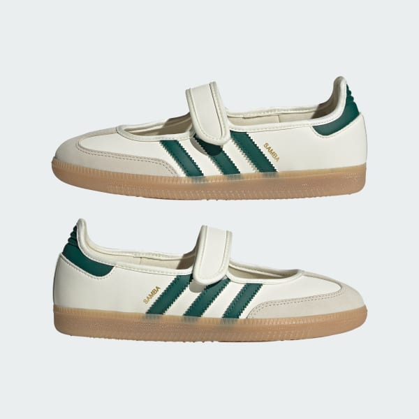Sizing (Women) Samba OG / adidas Samba OG Classic Sneakers Off White/Collegiate Green/Gold Metallic IH6485