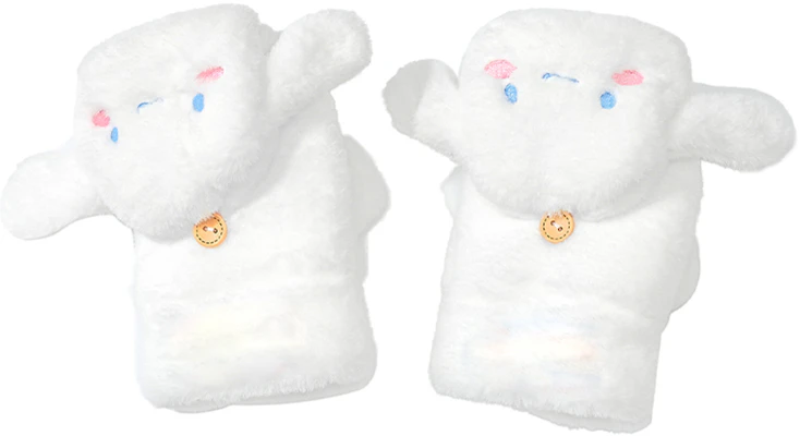 (Women) Sanrio Cinnamoroll Flip Mittens Cute Warm Fleece Outdoor Gloves for Women ST5005 Buy (Women) Sanrio Cinnamoroll Flip Mittens Cute Warm Fleece Outdoor Gloves for Women ST5005