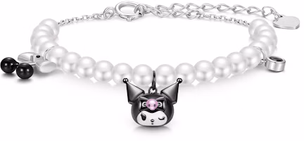 (Women) Sanrio Kuromi Cherry Bow 925 Silver Bracelet - Sweet, Chic, Unique Design for Women 6088-Kuromi Bracelet (Women) Sanrio Kuromi Cherry Bow 925 Silver Bracelet - Sweet, Chic, Unique Design for Women 6088-Kuromi Bracelet