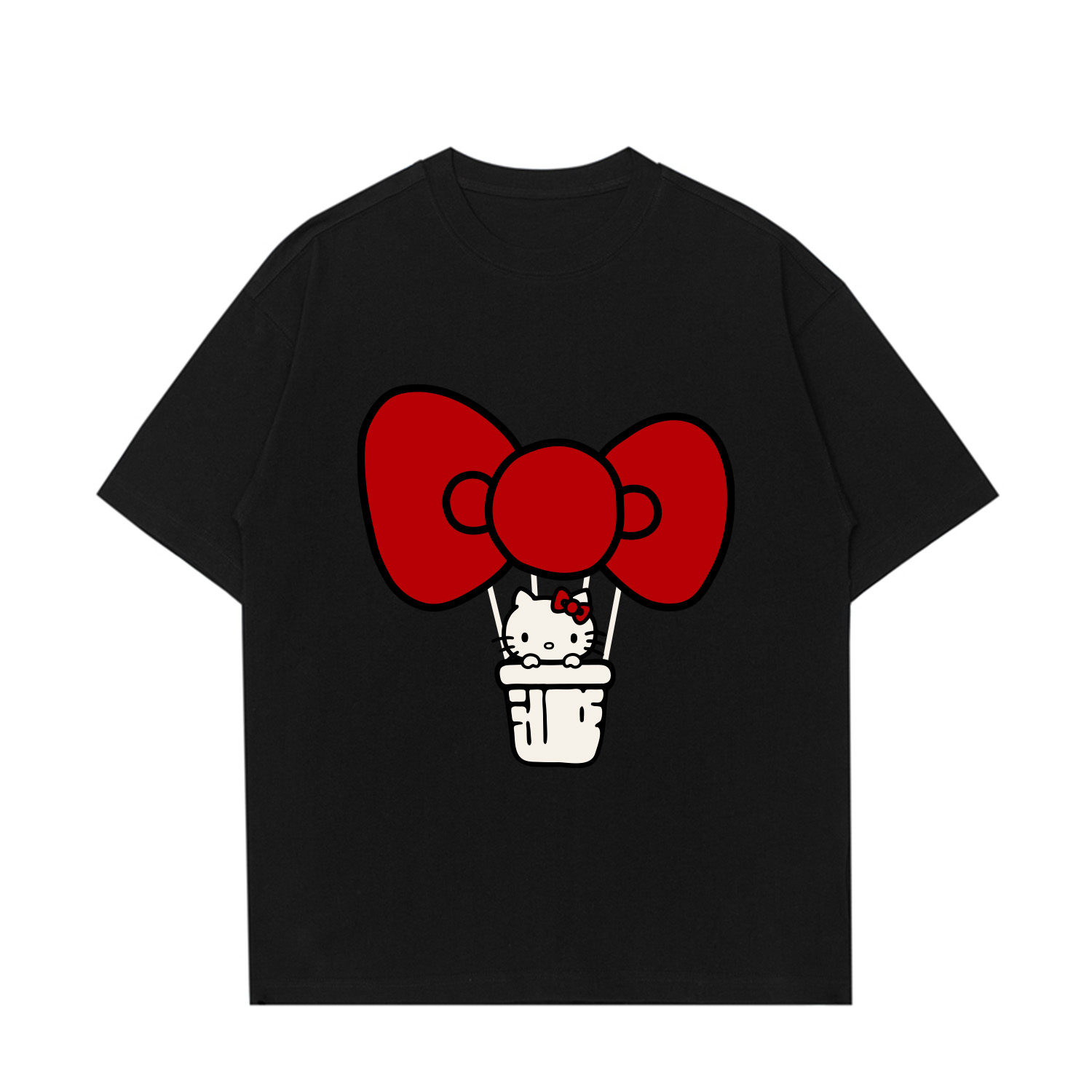 (Women) Sanrio x Hello Kitty Premium Cotton Retro Streetwear Loose-Fit  T-Shirt JL-CG3080AA