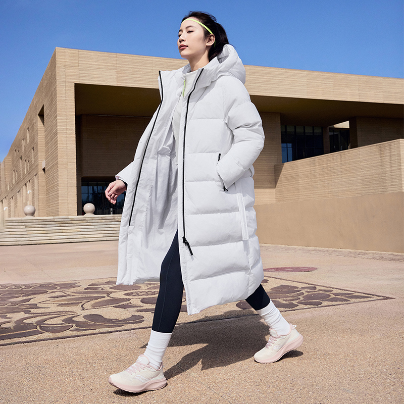 Shop (W) Saucony Jaket Putih Longgar Tahan Angin dengan Down Jacket. SC1230106A-WT02