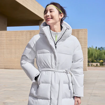 (W) Saucony Jaket Putih Longgar Tahan Angin dengan Down Jacket. SC1230106A-WT02 Details for (W) Saucony Jaket Putih Longgar Tahan Angin dengan Down Jacket. SC1230106A-WT02