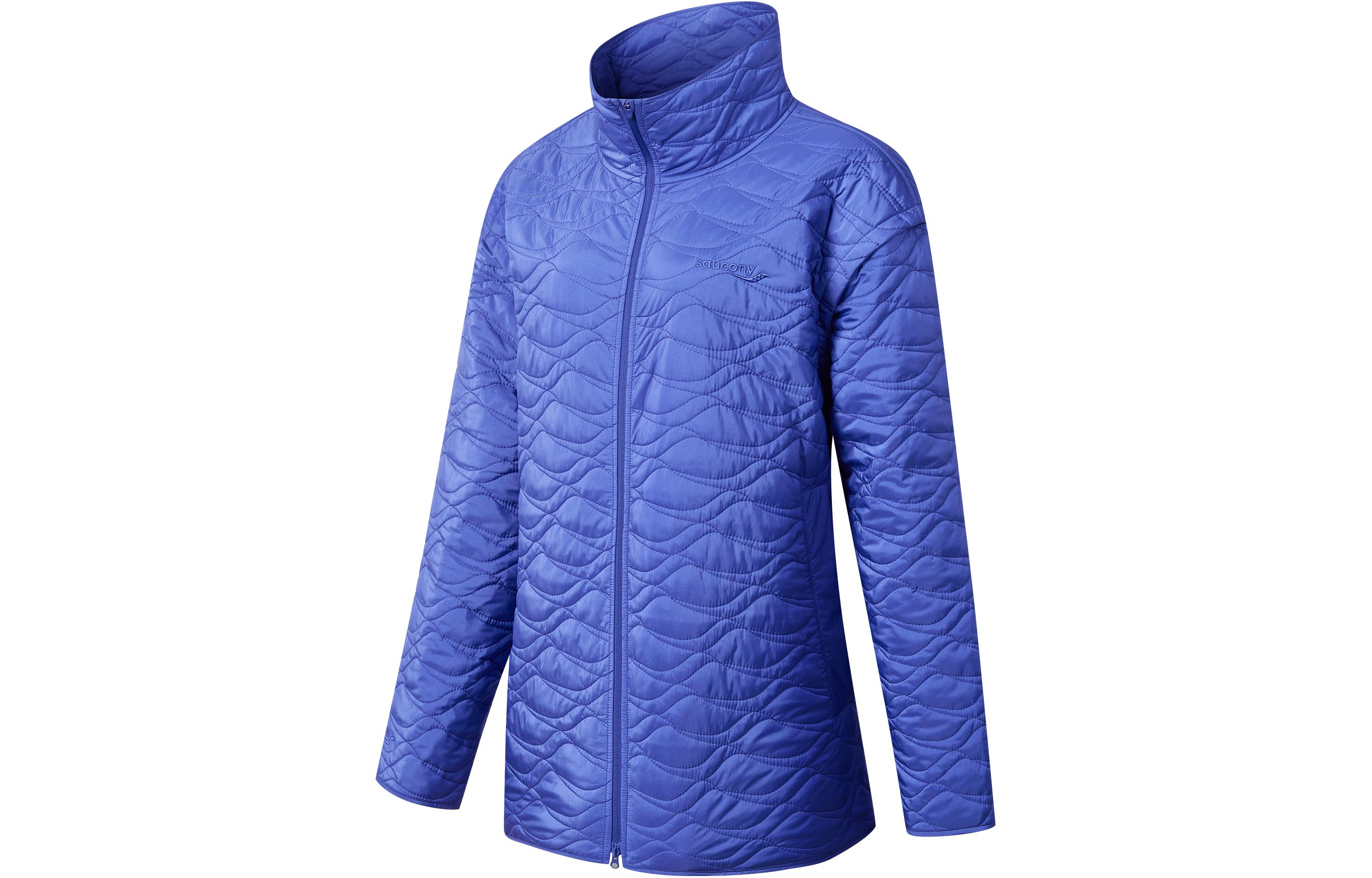 (Women) Saucony  Padded Jacket Pastel Lilac Blue Casual Thickened Stand Collar SC1249062B-BL36