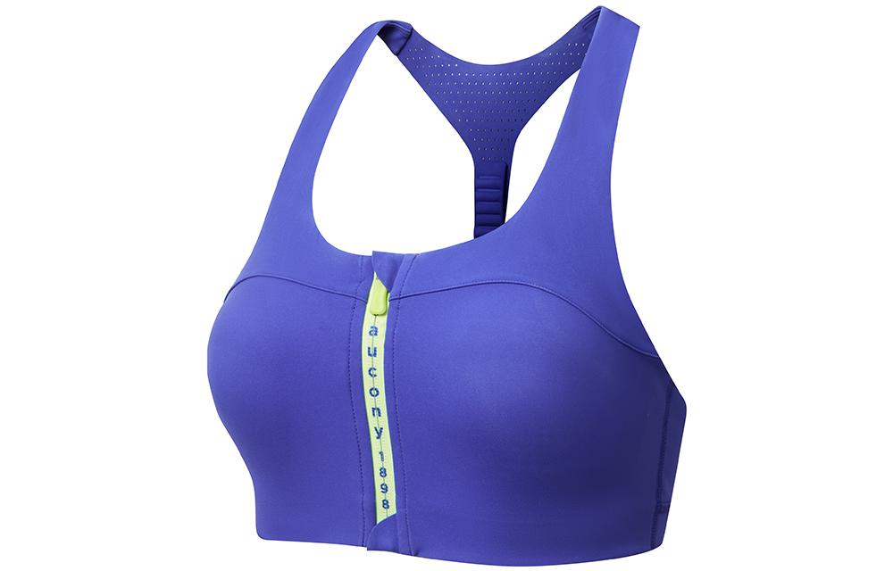 (Women) Saucony  Sports Bra Bright Blue Moisture-Wicking Activewear SC1230128A-BL08