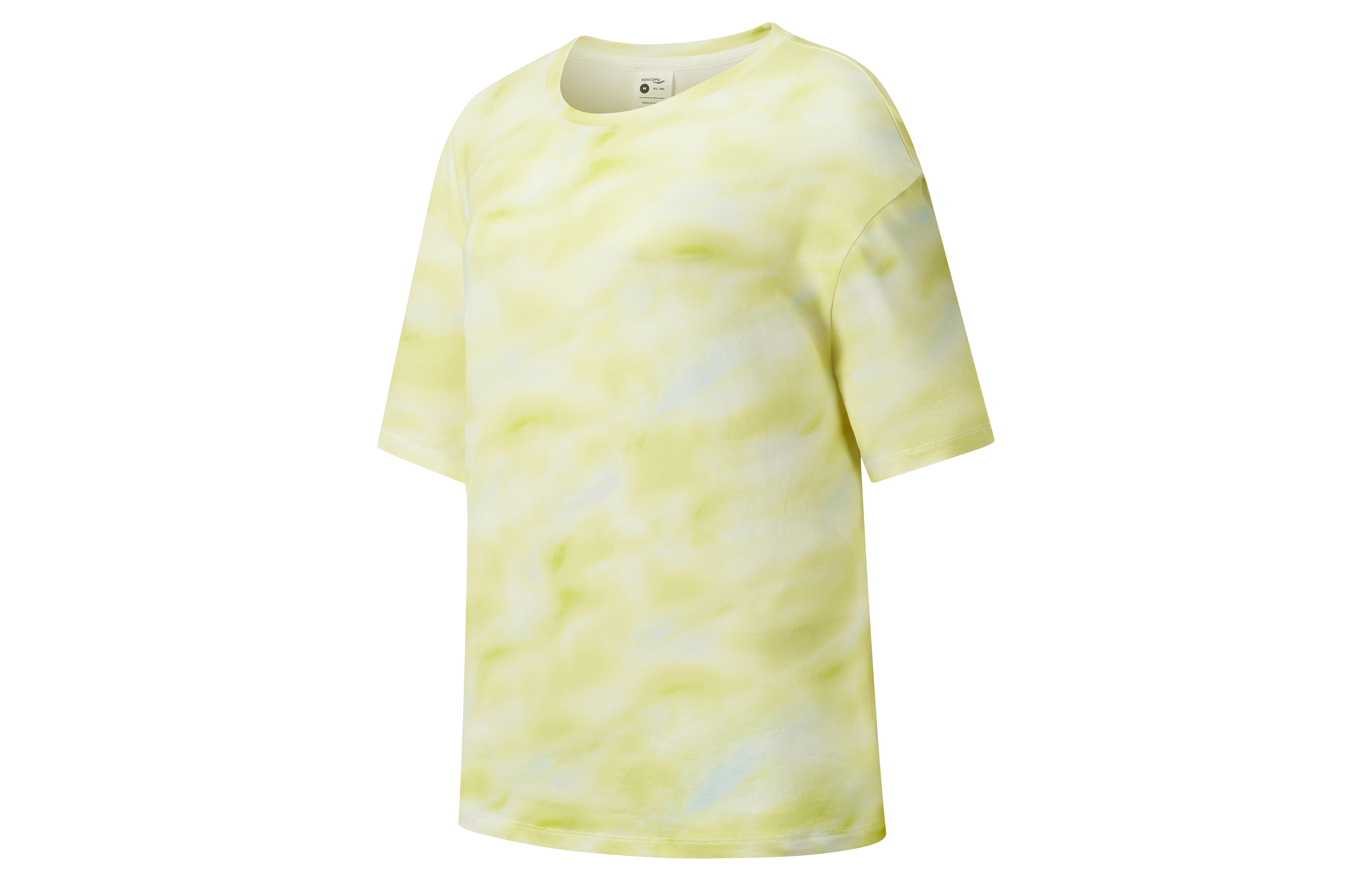 (Women) Saucony  Tie-Dye Relaxed Fit Crewneck T-Shirt Yellow Green SC1249060A-PR61
