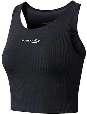 (Women) Saucony Black Slim-Fit Solid Color Running Vest Tank Top SC1239142-2 Buy (Women) Saucony Black Slim-Fit Solid Color Running Vest Tank Top SC1239142-2
