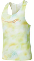 (Women) Saucony Breathable Sleeveless Tank Top - Yellow Green Tie-Dye. SC1249056A-PR61 (Women) Saucony Breathable Sleeveless Tank Top - Yellow Green Tie-Dye. SC1249056A-PR61