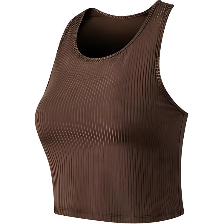 (Women) Saucony Breathable U-Neck Running Vest Rock Brown. SC1249003BDY-CO48
