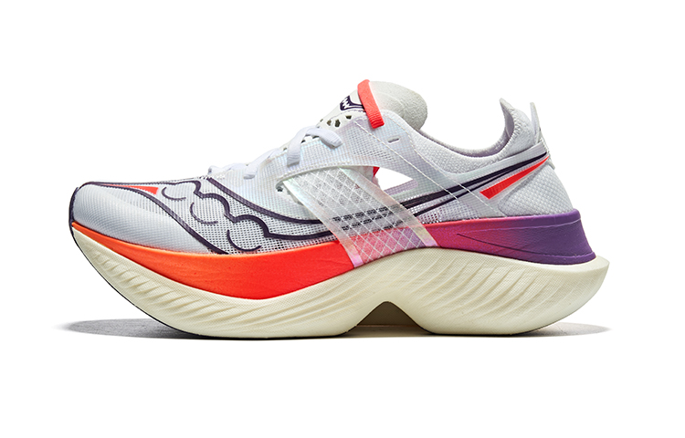 (Women) Saucony Endorphin Elite Carbon Plate Running Shoes White/Red . S10768-126