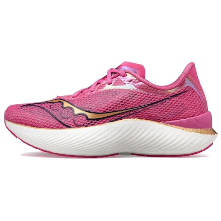 (Women) Saucony Endorphin Pro 3 Running Shoes Pink White - Fashionable & Durable. S10755-40