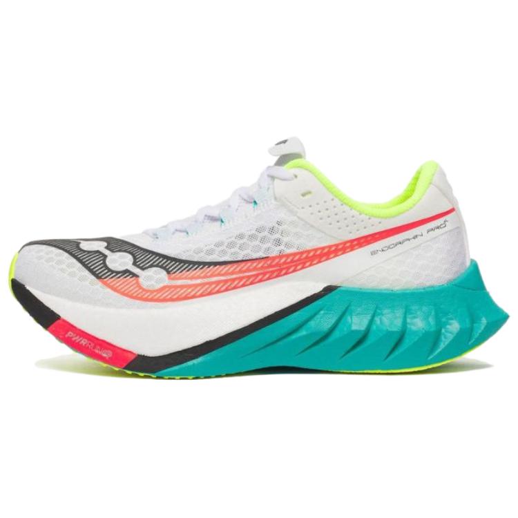 (Women) Saucony Endorphin Pro 4 White Carbon-Plated Marathon Running Shoes. S10939-97