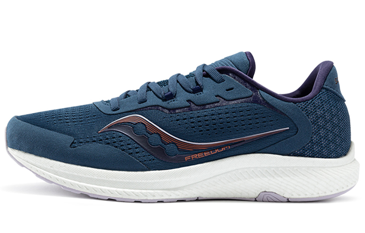 (Women) Saucony Freedom 4 Running Shoes Deep Blue - Cushioned, Breathable & Durable. S10617-35(M Wide)