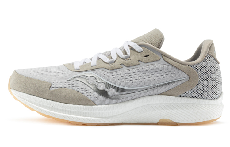 (Women) Saucony Freedom 4 Running Shoes Khaki Gray - Lightweight & Breathable. S10617-15(M Wide)
