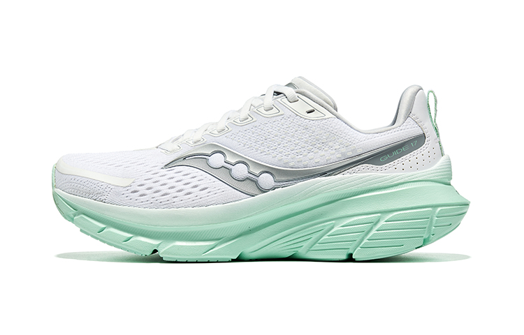 (Women) Saucony GUIDE 17 Running Shoes White Mint - Stable, Breathable, Comfy S10936-240