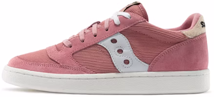 (Women) Saucony Jazz Court Low Pink Sneakers - Retro, Breathable & Durable. S60555-18(M Wide) (Women) Saucony Jazz Court Low Pink Sneakers - Retro, Breathable & Durable. S60555-18(M Wide)